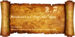 Moskovitz Perjámos névjegykártya